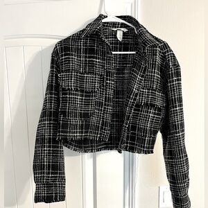 H&M black and white cardigan